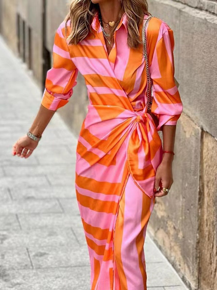 Breezy Summer Wrap Short Sleeve Dress