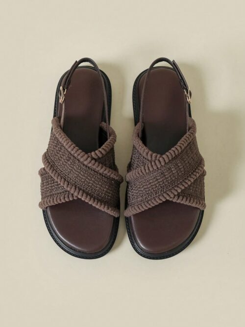 Boho Retro Style Open Toe Buckle Strap Casual Beach Sandals - Image 3