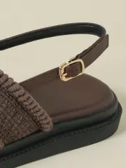 Boho Retro Style Open Toe Buckle Strap Casual Beach Sandals - Image 4