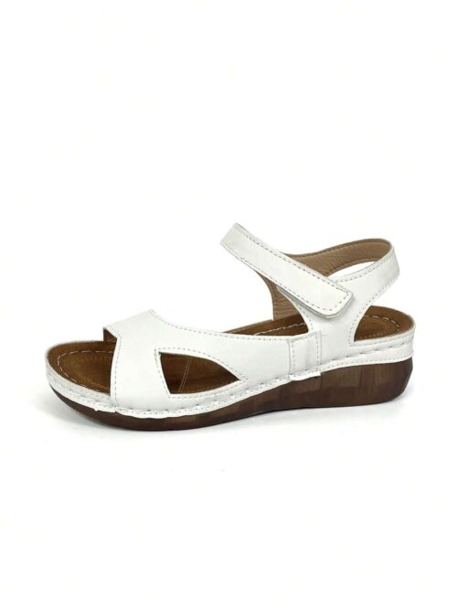 Women's Summer Platform Wedge Hook And Loop Sandals, Flat Sandals - Image 1