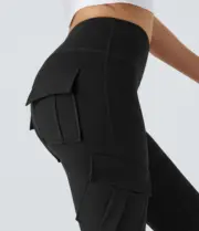 CARGO FLEX High-Waisted Compression Workout Leggings with Pockets - Image 4