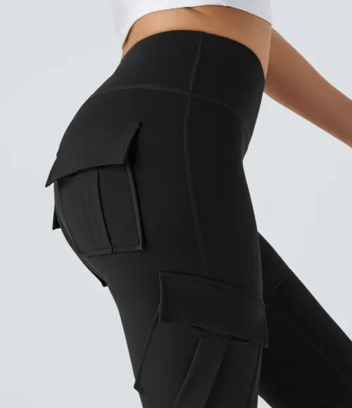 CARGO FLEX High-Waisted Compression Workout Leggings with Pockets - Image 4