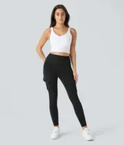 CARGO FLEX High-Waisted Compression Workout Leggings with Pockets - Image 2