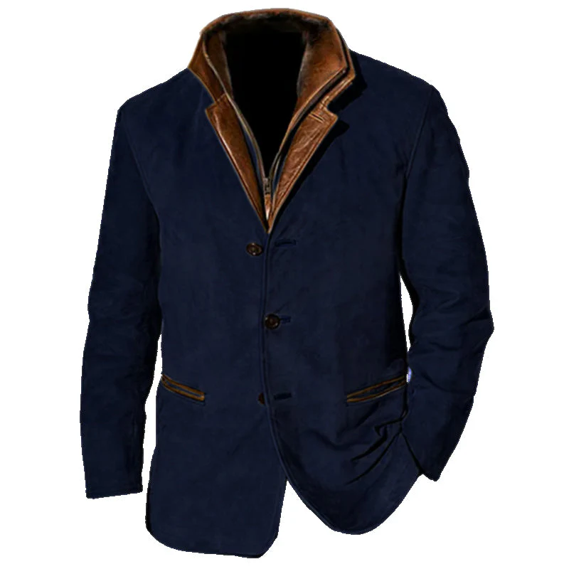 Men's Autumn Vintage Buckskin Jacket - Image 5