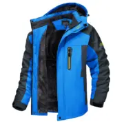 Men's Water-Resistant Winter Ski Jacket - Warm Fleece Parka with Multi-Pockets - Image 2
