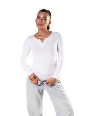 Seamless Long Sleeve Thong Bodysuit - Image 4