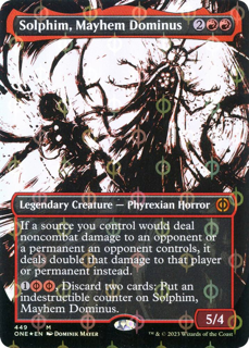479627_in_1000x1000Small_1024x1024-1.png Solphim, Mayhem Dominus (Showcase) (Step-and-Compleat Foil) - Phyrexia: All Will Be One (ONE) - Image 1