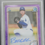 2020 Topps Bowman Draft - Bobby Miller CDA-BM - Purple Refractor /250 - PSA 9
