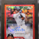 2023 Topps Chrome Update - Oswald Peraza AC-OP  - Red Refractor Auto /5 - SGC 10 / 10