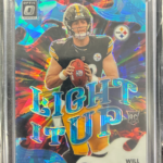 2025 Panini Donruss Optic - Will Howard Light It Up Rookie Insert Blue Cracked Ice Prizm 52/55