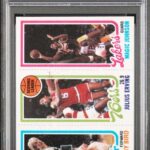 1980 Topps - Bird Erving Johnson Scoring Leaders - PSA 8 PD