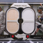 2024 Topps Museum Collection- Ronald Acuna Jr & Ozzie Albies DPQR-AAL - Quad Relic /25