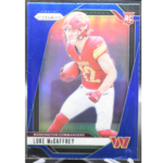 2024 Panini Prizm Football - Luke Mccaffrey 367 - Blue SSP