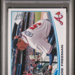 2013 Topps Baseball - Freddie Freeman 105 - Catching - PSA 9